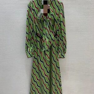 Green Patterned Women's Dress